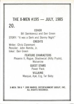 1990 Comic Images Uncanny X-Men II #20 Issue #195 Back