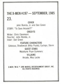 1990 Comic Images Uncanny X-Men II #23 Issue #197 Back