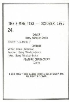 1990 Comic Images Uncanny X-Men II #24 Issue #198 Back