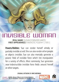 2008 Rittenhouse Women of Marvel #25 Invisible Woman Back