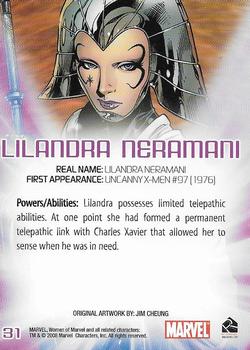 2008 Rittenhouse Women of Marvel #31 Lilandra Neramani Back