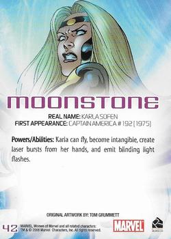 2008 Rittenhouse Women of Marvel #42 Moonstone Back