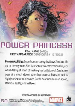 2008 Rittenhouse Women of Marvel #50 Power Princess Back