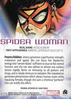2008 Rittenhouse Women of Marvel #65 Spider Woman Back