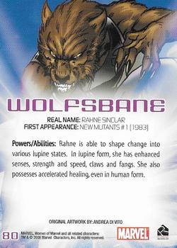 2008 Rittenhouse Women of Marvel #80 Wolfsbane Back