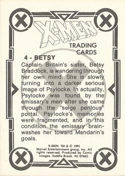 1991 Comic Images X-Men #4 Betsy Back