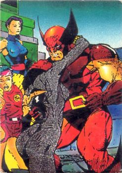 1991 Comic Images X-Men #25 Black Widow / Wolverine / Psylocke / Jubilee Front