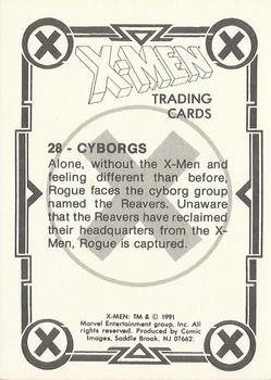 1991 Comic Images X-Men #28 Cyborgs Back