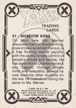 1991 Comic Images X-Men #31 Shadow King Back
