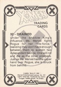 1991 Comic Images X-Men #32 Drained Back