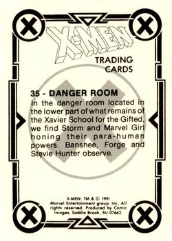 1991 Comic Images X-Men #35 Danger Room Back
