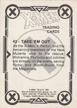 1991 Comic Images X-Men #42 Take 'Em Out Back