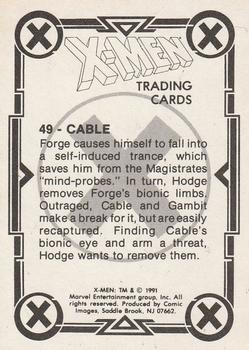 1991 Comic Images X-Men #49 Cable Back