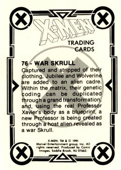 1991 Comic Images X-Men #76 War Skrull Back
