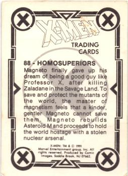 1991 Comic Images X-Men #88 Homo Superiors Back