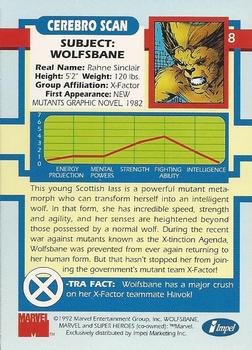 1992 Impel The Uncanny X-Men #8 Wolfsbane Back