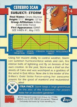 1992 Impel The Uncanny X-Men #14 Storm Back
