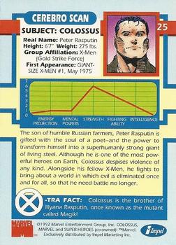 1992 Impel The Uncanny X-Men #25 Colossus Back