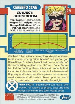 1992 Impel The Uncanny X-Men #28 Boom Boom Back