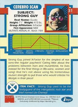 1992 Impel The Uncanny X-Men #31 Strong Guy Back