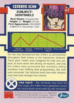 1992 Impel The Uncanny X-Men #47 Sentinels Back