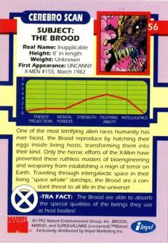 1992 Impel The Uncanny X-Men #56 Brood Back
