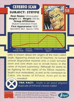 1992 Impel The Uncanny X-Men #58 Stryfe Back