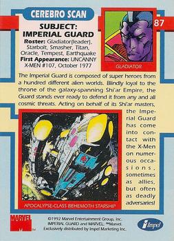 1992 Impel The Uncanny X-Men #87 Imperial Guard Back