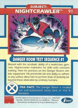 1992 Impel The Uncanny X-Men #91 Nightcrawler Back