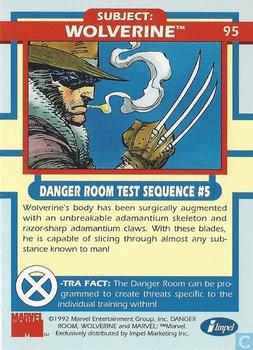1992 Impel The Uncanny X-Men #95 Wolverine Back