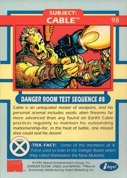 1992 Impel The Uncanny X-Men #98 Cable Back
