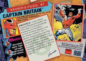 1993 SkyBox X-Men Series 2 #7 Captain Britain Back