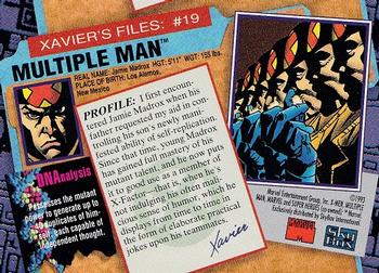 1993 SkyBox X-Men Series 2 #19 Multiple Man Back