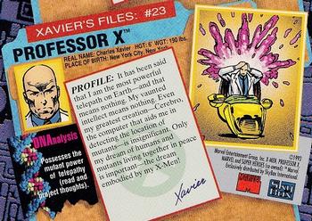 1993 SkyBox X-Men Series 2 #23 Professor X Back
