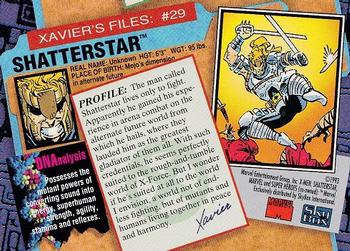 1993 SkyBox X-Men Series 2 #29 Shatterstar Back