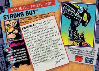1993 SkyBox X-Men Series 2 #32 Strong Guy Back