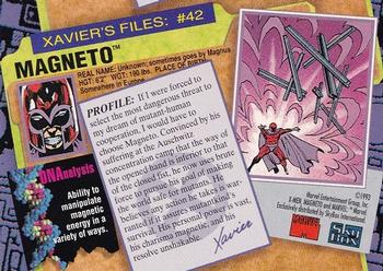 1993 SkyBox X-Men Series 2 #42 Magneto Back