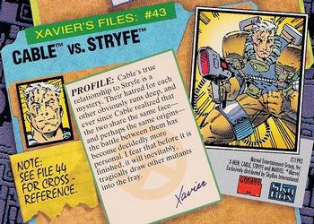 1993 SkyBox X-Men Series 2 #43 Cable Back