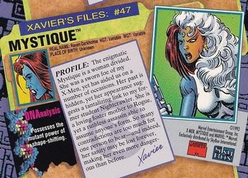 1993 SkyBox X-Men Series 2 #47 Mystique Back