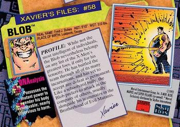 1993 SkyBox X-Men Series 2 #58 Blob Back