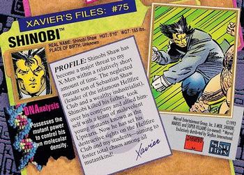 1993 SkyBox X-Men Series 2 #75 Shinobi Back