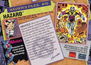 1993 SkyBox X-Men Series 2 #76 Hazard Back
