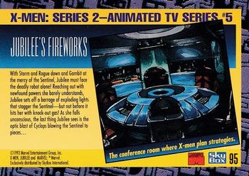 1993 SkyBox X-Men Series 2 #95 Jubilee's fireworks Back