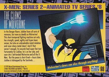 1993 SkyBox X-Men Series 2 #98 The claws of Wolverine. Back