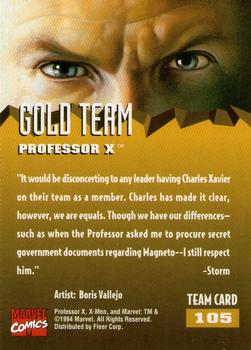 1995 Fleer Ultra X-Men #105 Professor X Back