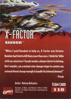 1995 Fleer Ultra X-Men #110 Random Back