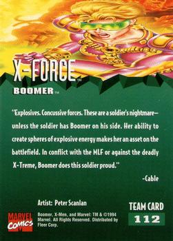 1995 Fleer Ultra X-Men #112 Boomer Back