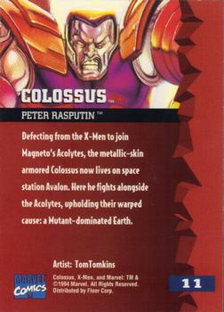 1995 Fleer Ultra X-Men #11 Colossus Back