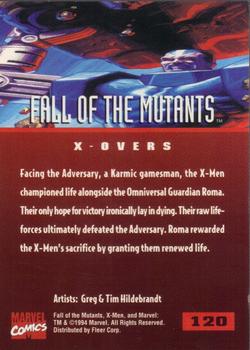 1995 Fleer Ultra X-Men #120 Fall of the Mutants Back