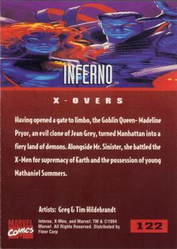 1995 Fleer Ultra X-Men #122 Inferno Back
